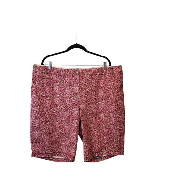 🍁Talbots Pink Floral Women's Shorts Size 18W - Picture 3 of 6